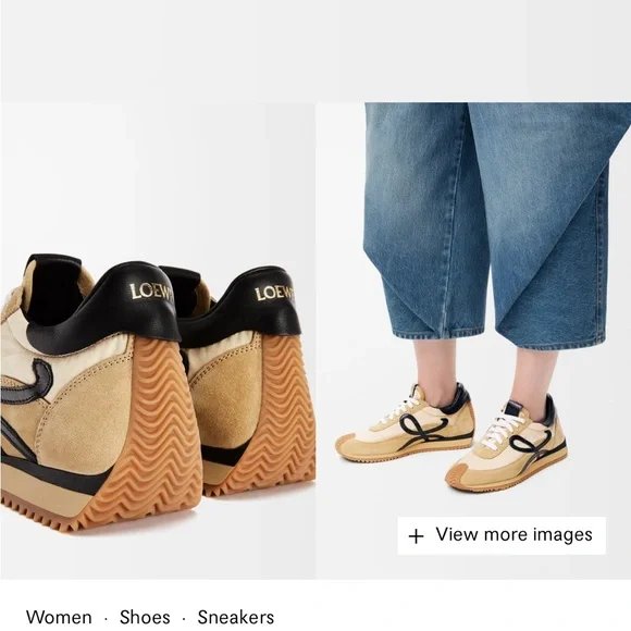 Loewe Tan and Black Women's Sneakers - Picture 4 of 12